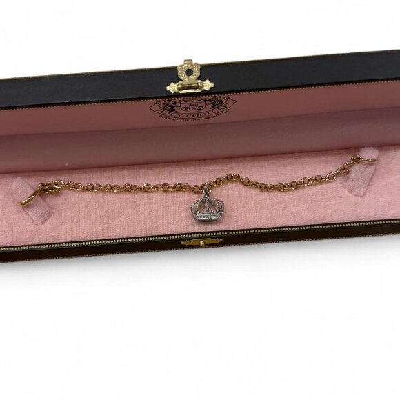 Juicy Couture Vintage Rare Crown Charm Bracelet - Picture 3 of 3